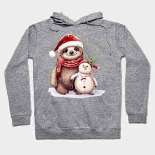 Sloth And Snowman Hoodie